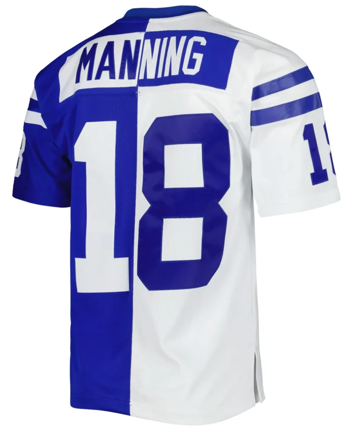 Peyton Manning Indianapolis Colts Mitchell & Ness 1998 Split Legacy Replica Jersey - Royal/White