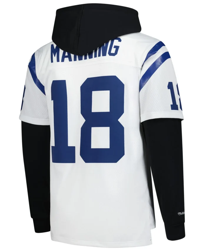 Peyton Manning Indianapolis Colts Mitchell & Ness Player Name & Number Hoodie Legacy Jersey - White