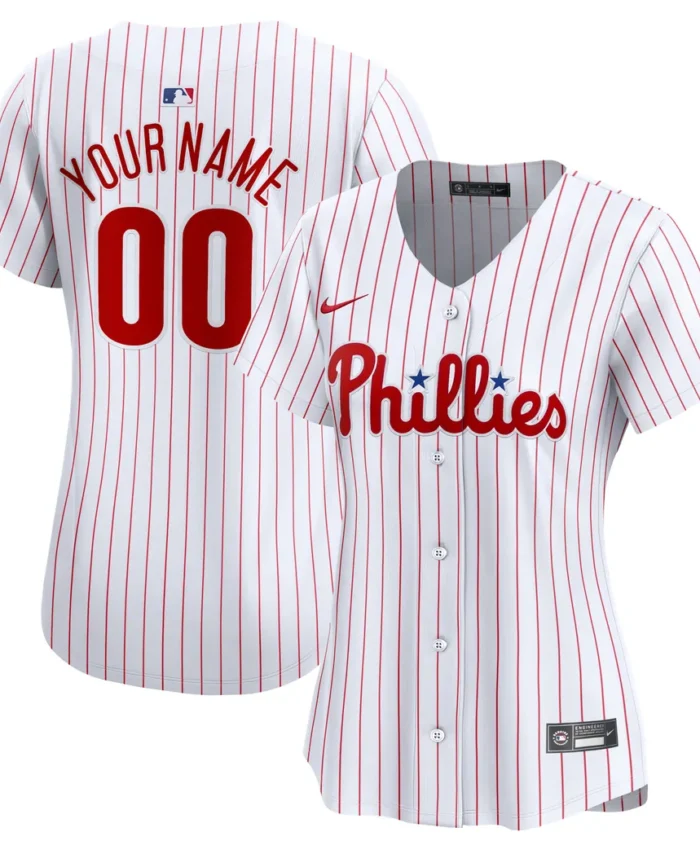 Philadelphia Phillies Women Home Limited Custom Jersey- White