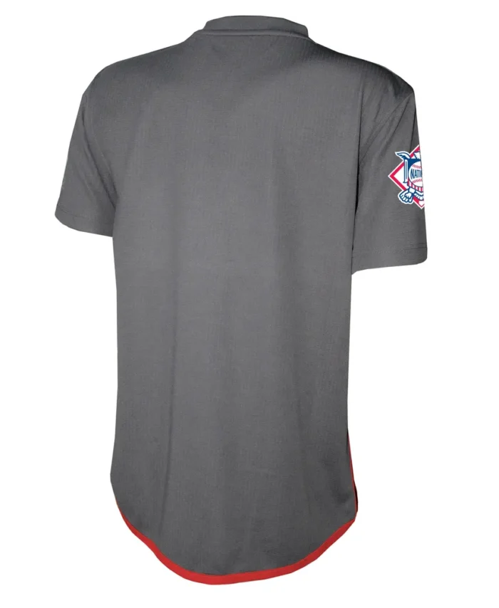 Philadelphia Phillies Stitches  Team V-Neck Jersey- Charcoal