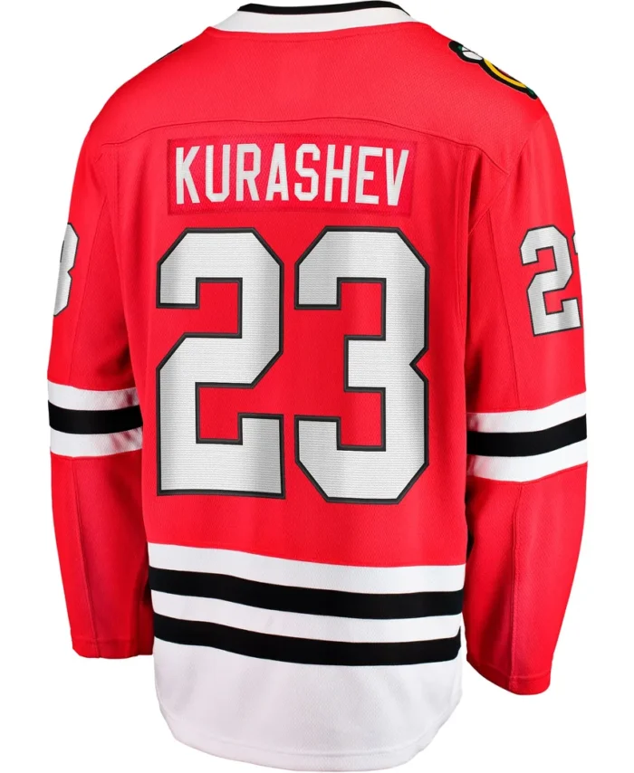 Philipp Kurashev Chicago Blackhawks Fanatics Home Breakaway Player Jersey - Red