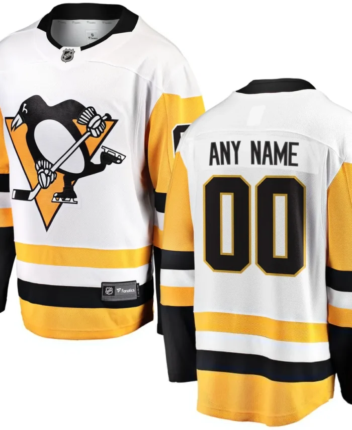 Pittsburgh Penguins Fanatics Away Breakaway Custom Jersey - White