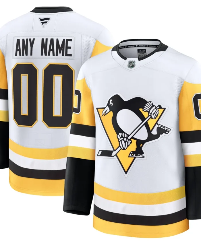 Pittsburgh Penguins Fanatics Away Premium Custom Jersey - White