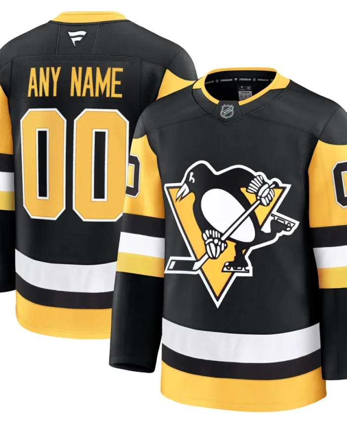 Pittsburgh Penguins Fanatics Home Premium Custom Jersey - Black