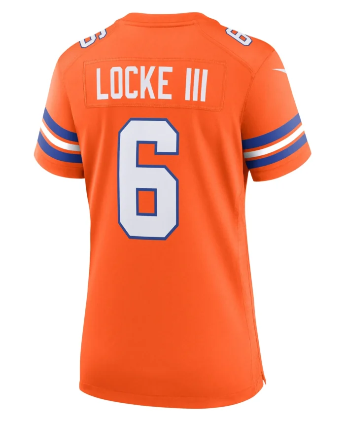 P.J. Locke III Denver Broncos Women's Mile High Collection 1977 Throwback Player Game Jersey - Orange