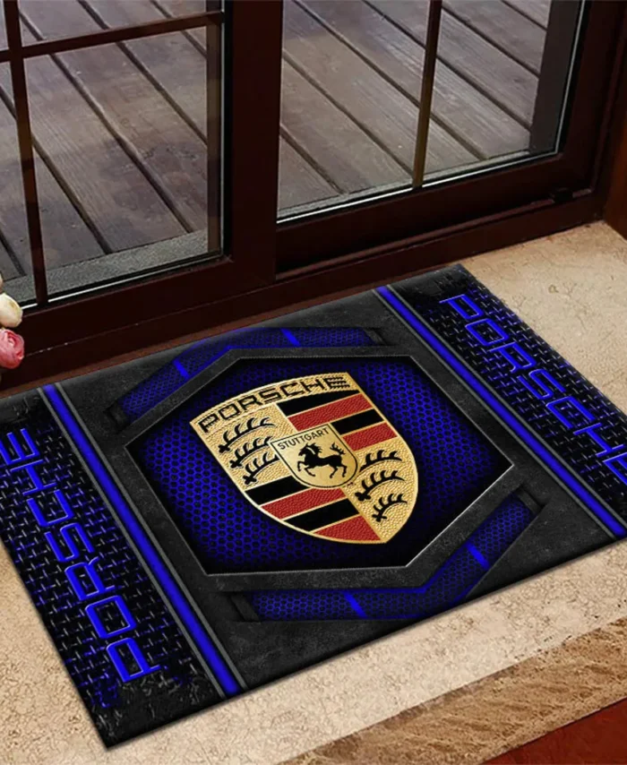 Track Day Machine Doormat, All Over Print Doormat For Car Lovers CAR135 - Blue