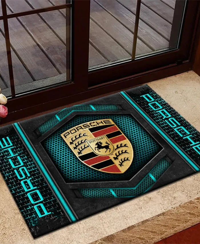 Precision Handling Car Doormat, All Over Print Doormat For Car Lovers CAR135 - Cyan