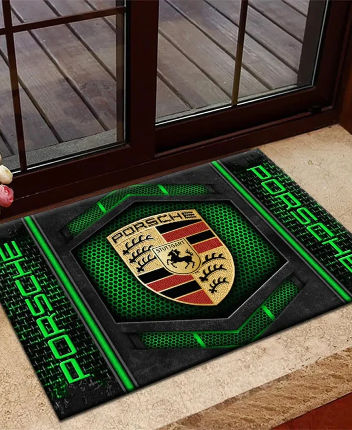 Exotic Coupe Doormat, Automotive Logo Style Floor Mat CAR135 - Green