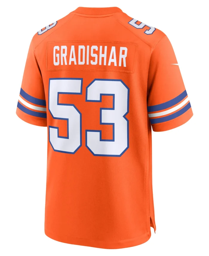 Randy Gradishar Denver Broncos Mile High Collection 1977 Throwback Retired Player Game Jersey - Orange