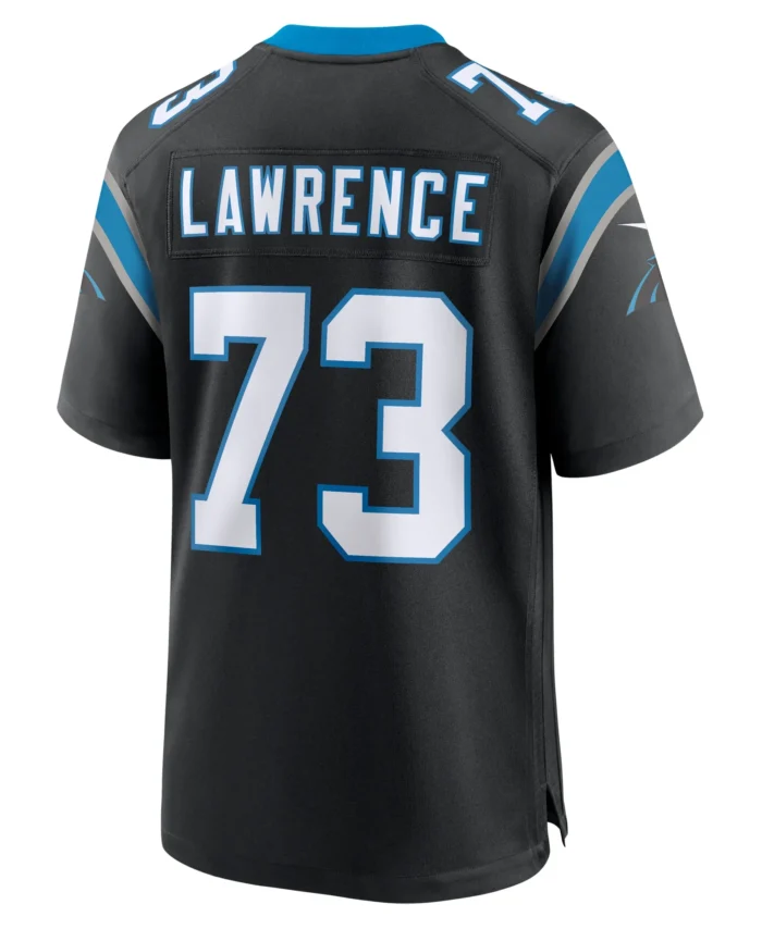 Rashard Lawrence Carolina Panthers  Game Jersey -  Black