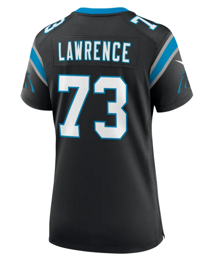 Rashard Lawrence Carolina Panthers Women's  Game Jersey -  Black
