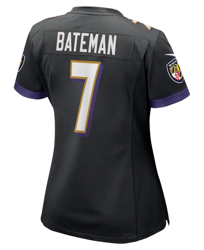 Rashod Bateman Baltimore Ravens Women's Game Player Jersey - Black