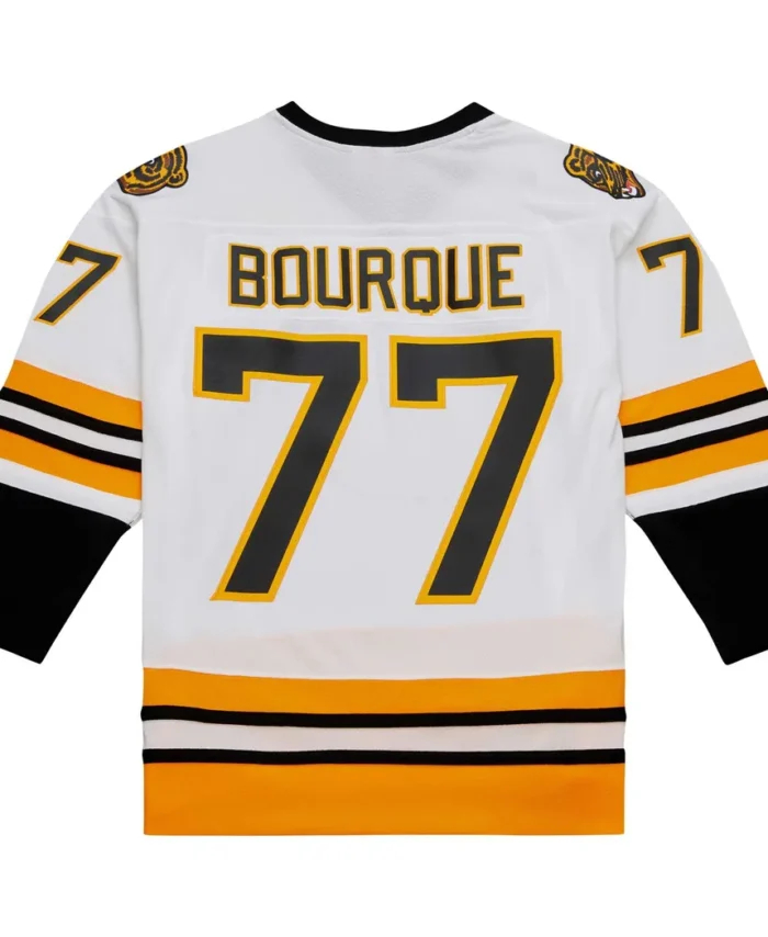 Ray Bourque Boston Bruins Mitchell Ness Captain Patch 1989/90 Blue Line Player Jersey - White