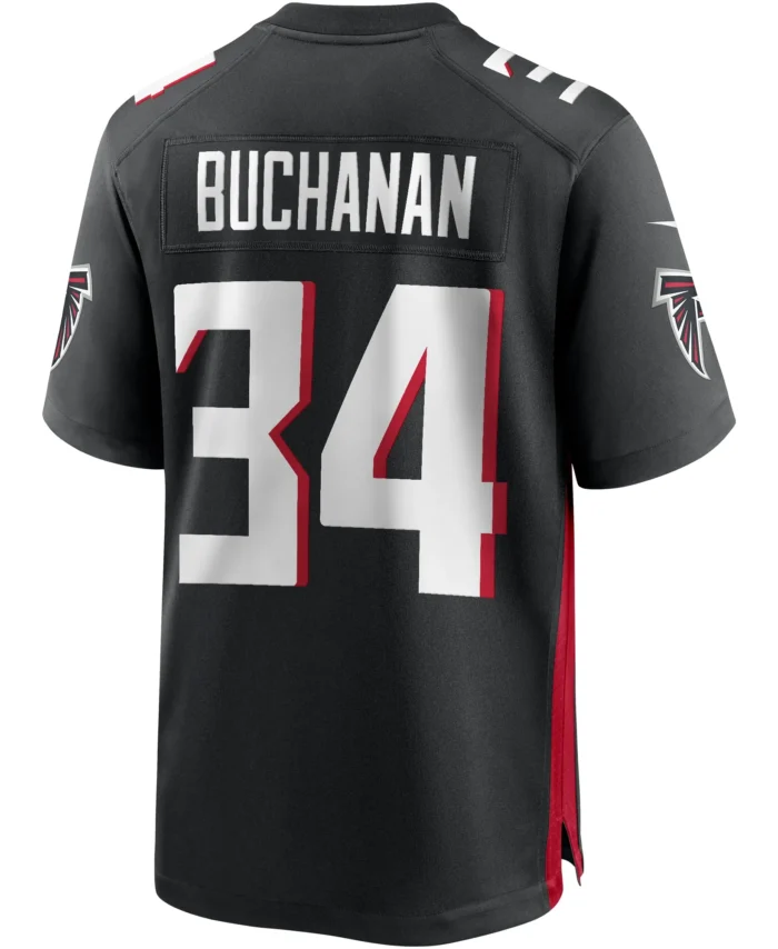 Ray Buchanan Atlanta Falcons Game Retired Player Jersey - Black