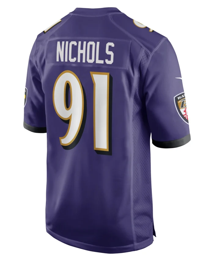 Rayshad Nichols Baltimore Ravens Game Player Jersey - Purple