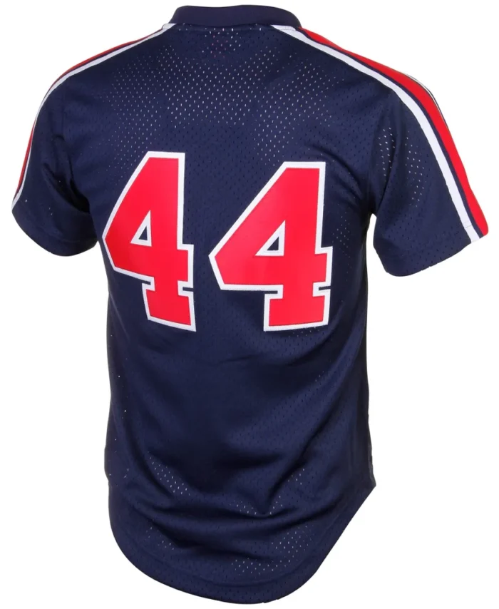 Reggie Jackson California Angels Mitchell Ness Cooperstown Mesh Batting Practice Jersey - Navy