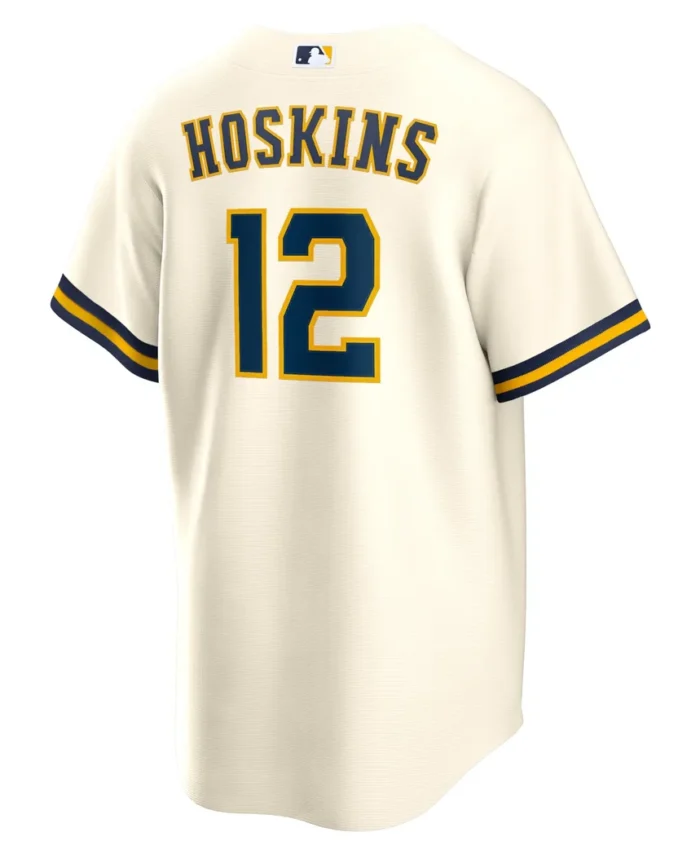 Rhys Hoskins Milwaukee Brewers Home Replica Player Jersey - Cream