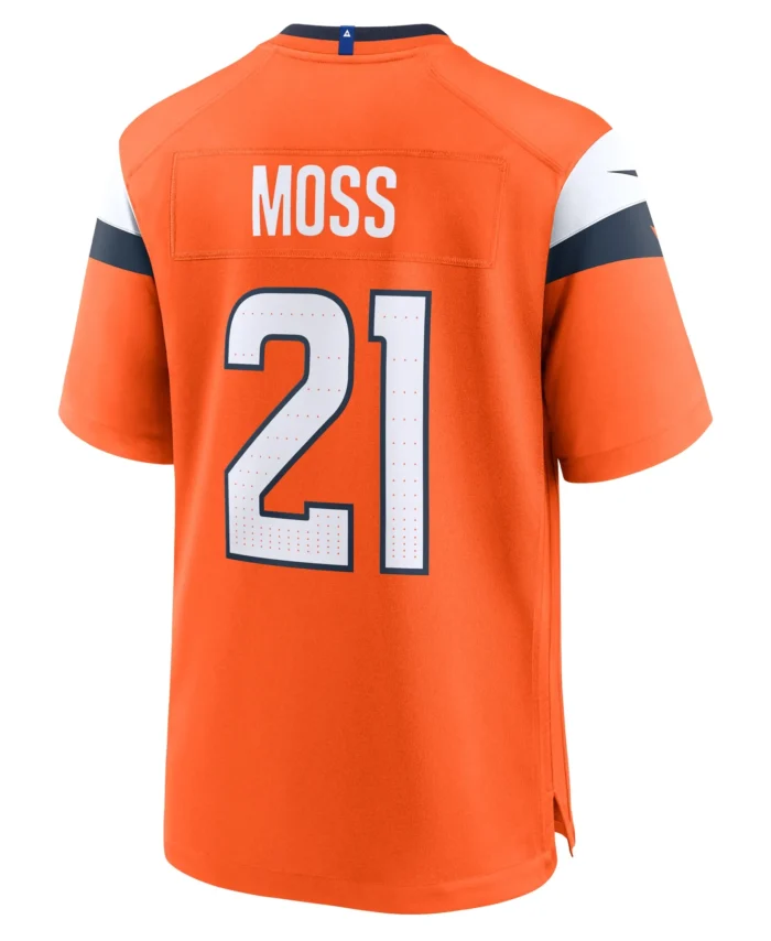 Riley Moss Denver Broncos Team Game Jersey -  Orange