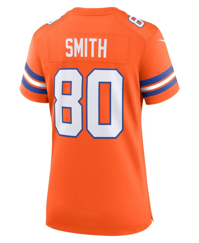 Rod Smith Denver Broncos Women's Mile High Collection 1977 Throwback Retired Player Game Jersey - Orange