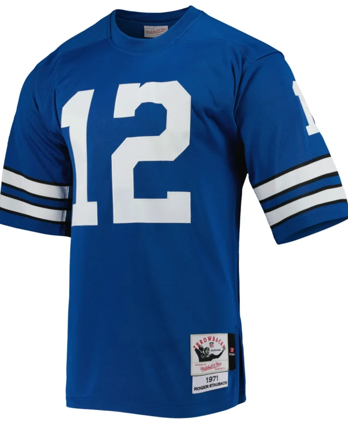 Roger Staubach Dallas Cowboys 1971 Mitchell & Ness Authentic Throwback Retired Player Jersey - Royal