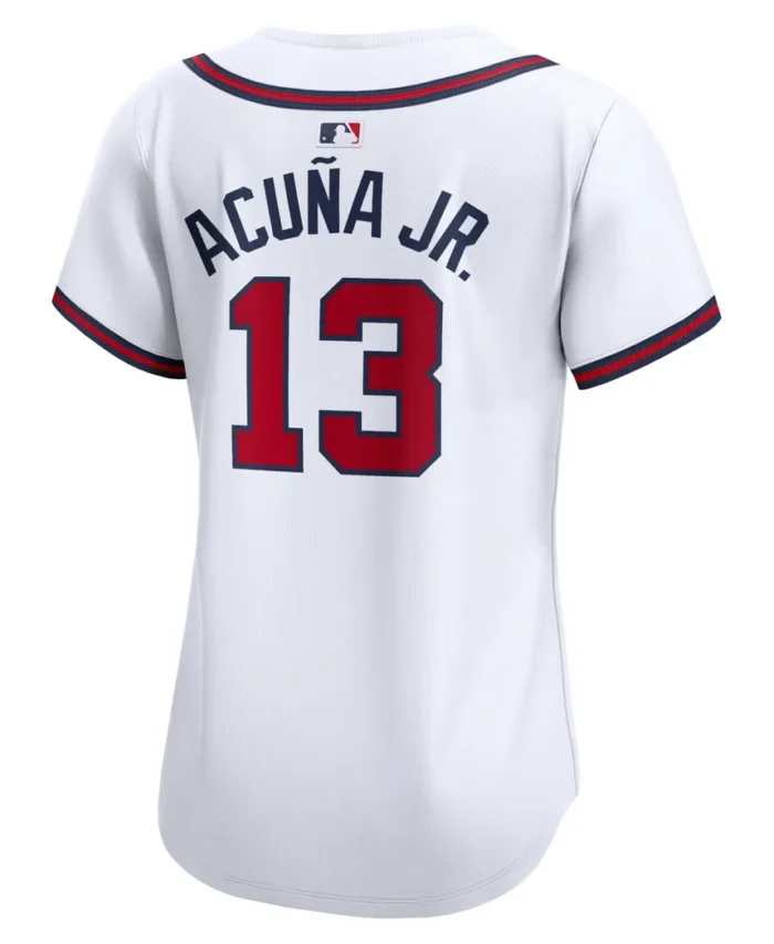 Ronald Acuna Atlanta Braves Women Home Limited Player Jersey - White