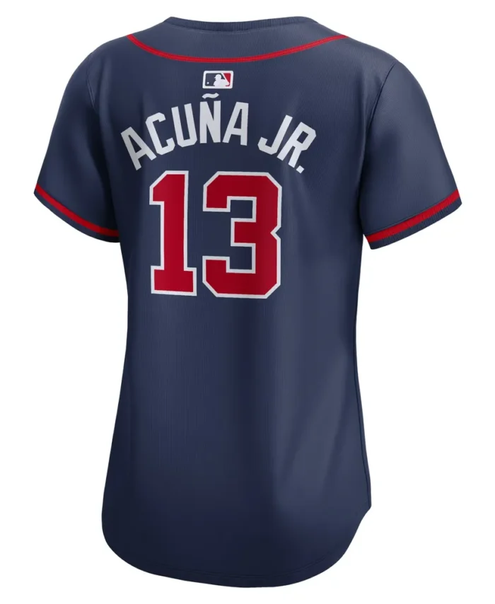 Ronald Acuna Jr. Atlanta Braves Women Alternate Limited Player Jersey- Navy