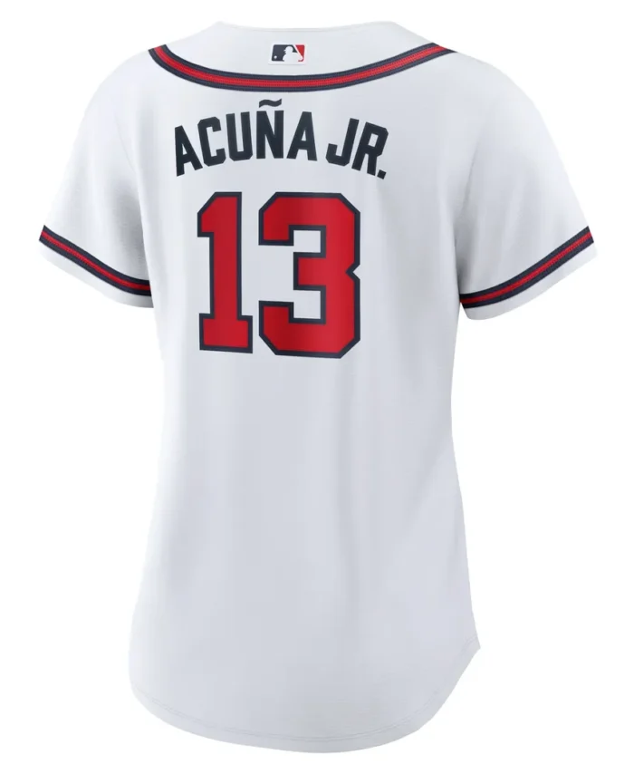 Ronald Acuna Jr. Atlanta Braves Women Home Replica Player Jersey - White