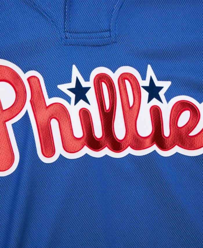 Roy Halladay Philadelphia Phillies Mitchell- Ness 2010 Authentic Batting Practice Pullover Jersey- Royal