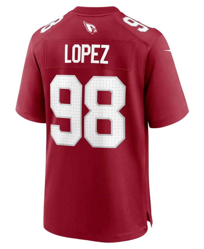 Roy Lopez Arizona Cardinals Team Game Jersey -  Cardinal