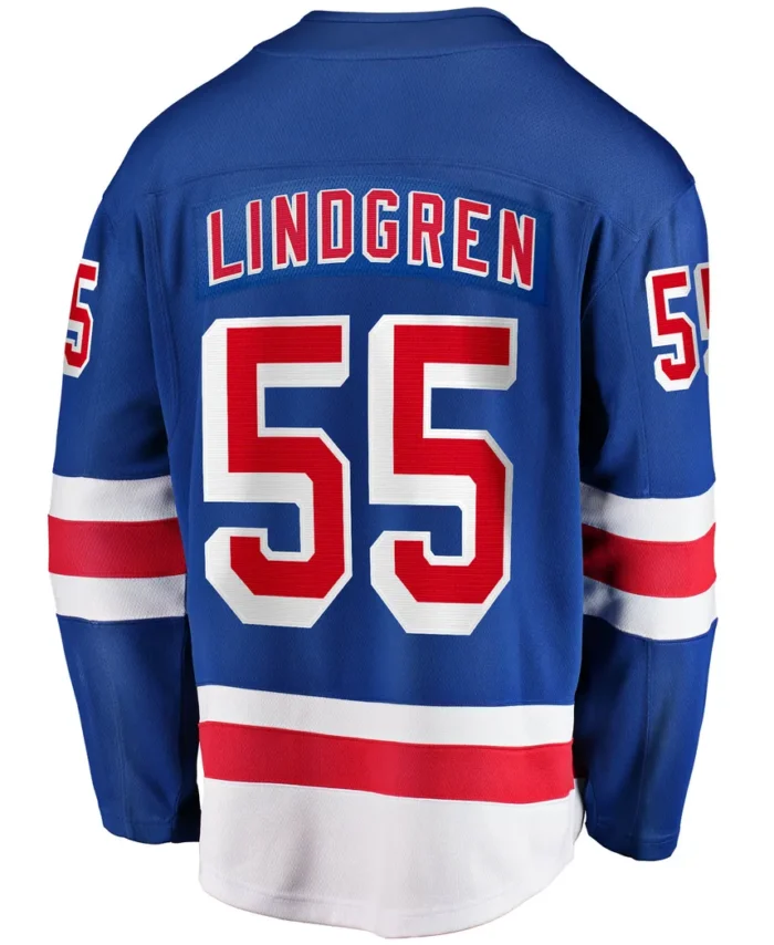 Ryan Lindgren New York Rangers Fanatics Home Breakaway Replica Jersey - Blue