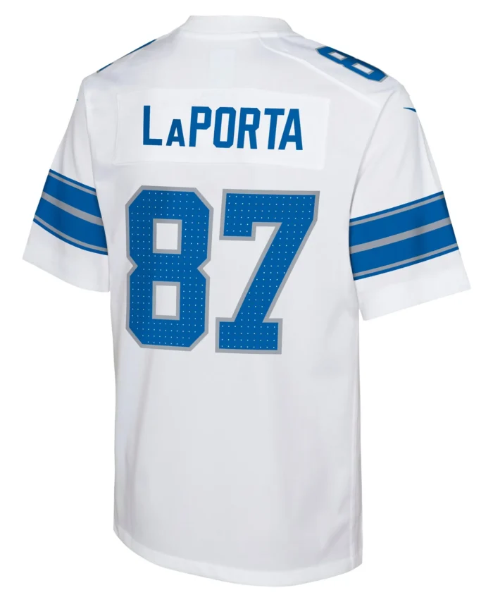 Sam LaPorta Detroit Lions Youth Player Game Jersey - White