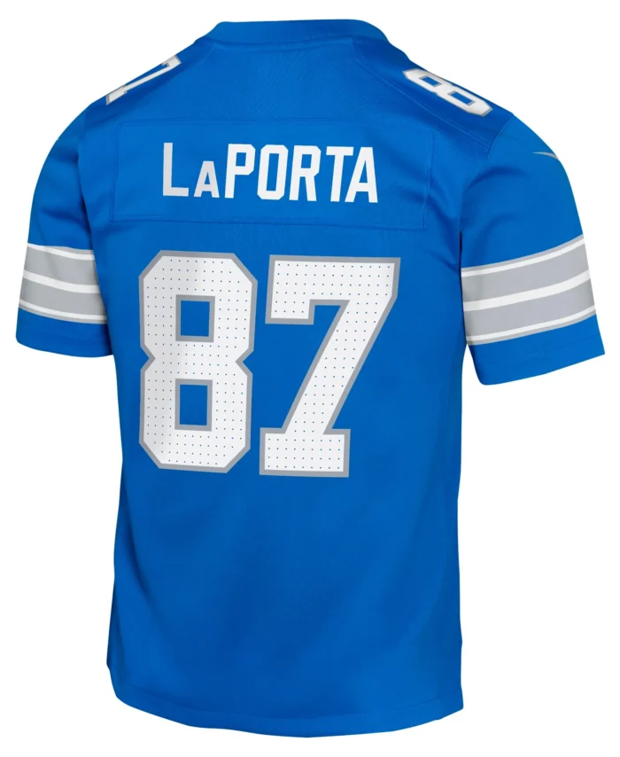 Sam LaPorta Detroit Lions Youth Team Player Game Jersey - Blue