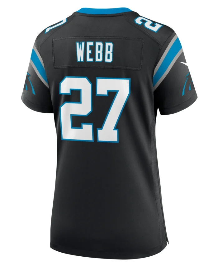 Sam Webb Carolina Panthers Women's Team Game Jersey -  Black