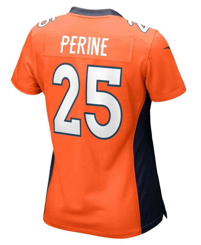 Samaje Perine Denver Broncos Women's Game Player Jersey - Orange