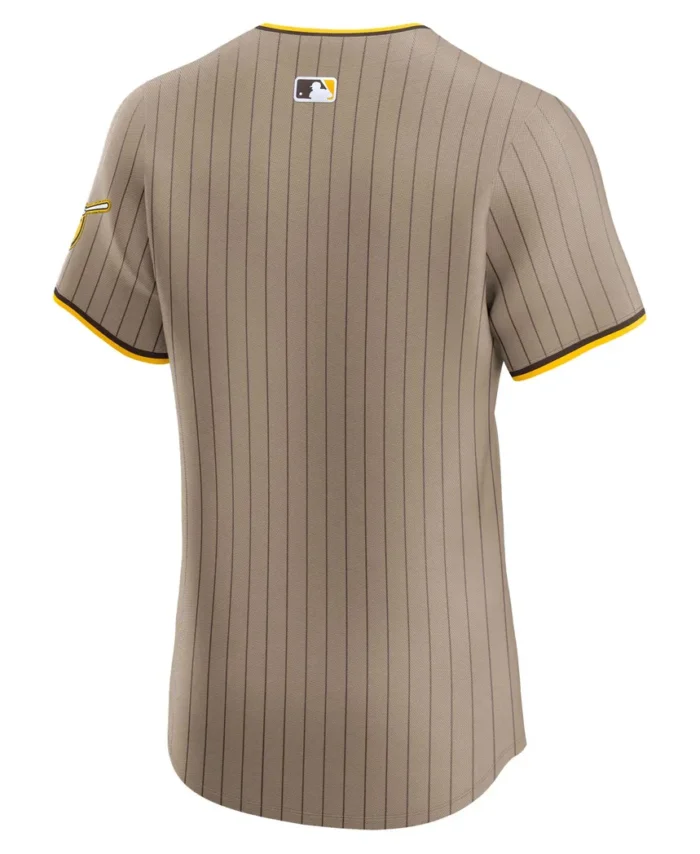 San Diego Padres Alternate Vapor Premier Elite Patch Jersey- Sand