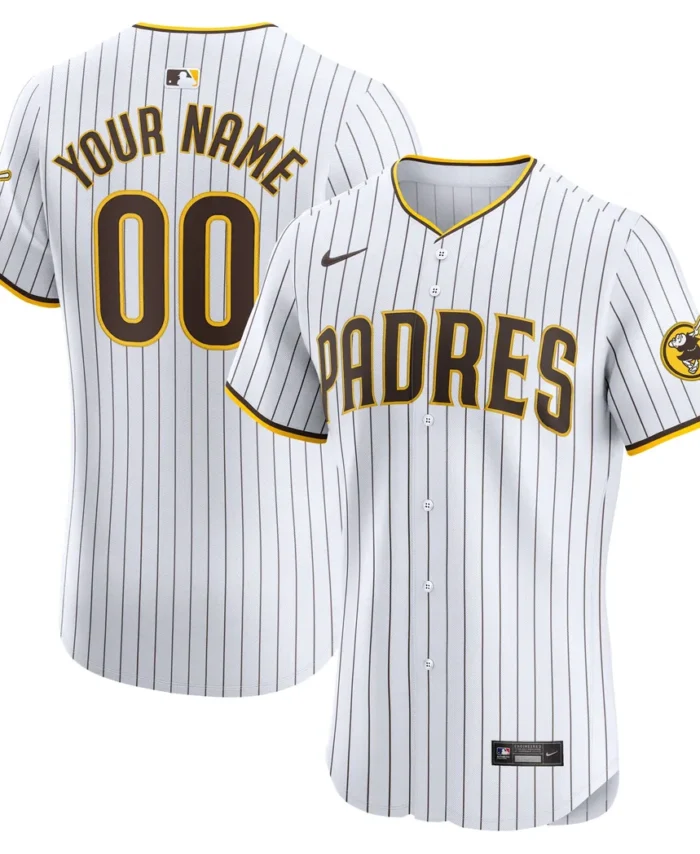 San Diego Padres Home Elite Custom Jersey- White