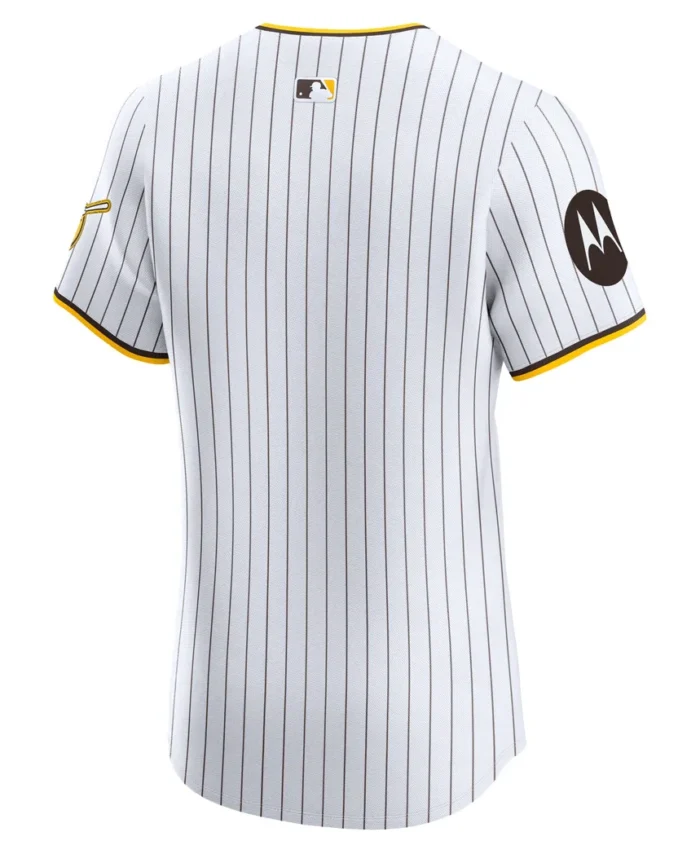 San Diego Padres Home Elite Patch Jersey- White