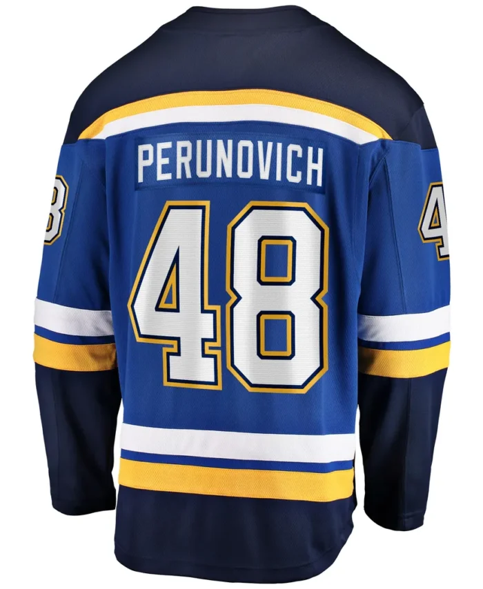 Scott Perunovich St. Louis Blues Fanatics Home Premier Breakaway Player Jersey - Blue