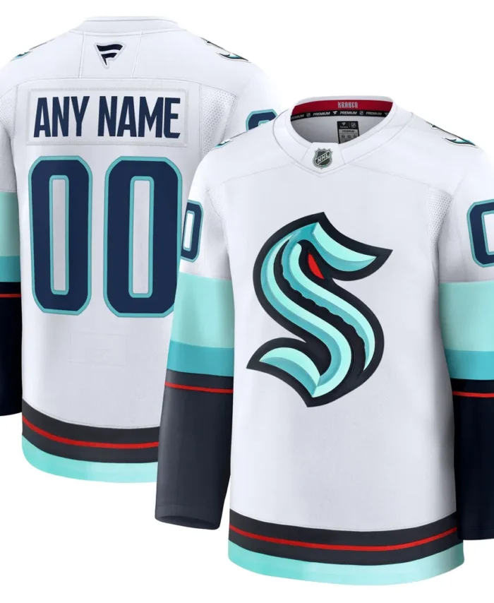 Seattle Kraken Fanatics Away Premium Custom Jersey - White