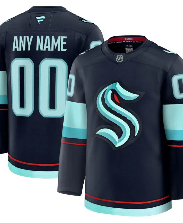 Seattle Kraken Fanatics Home Premium Custom Jersey - Deep Sea Blue