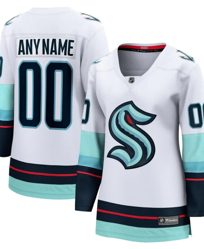 Seattle Kraken Fanatics Women Away Breakaway Custom Jersey - White