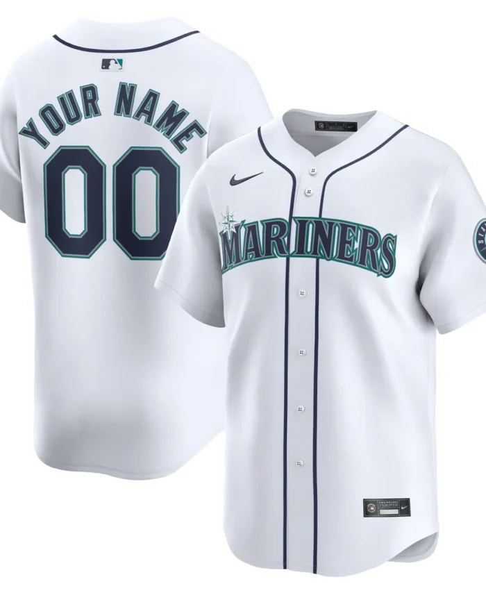 Seattle Mariners Home Limited Custom Jersey- White