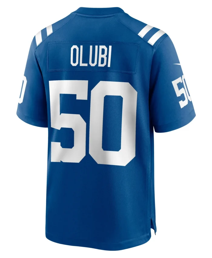 Segun Olubi Indianapolis Colts Game Player Jersey - Royal