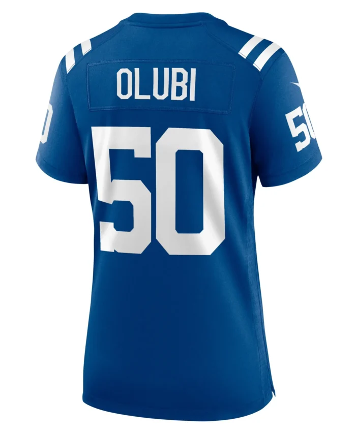 Segun Olubi Indianapolis Colts Women's Game Player Jersey - Royal