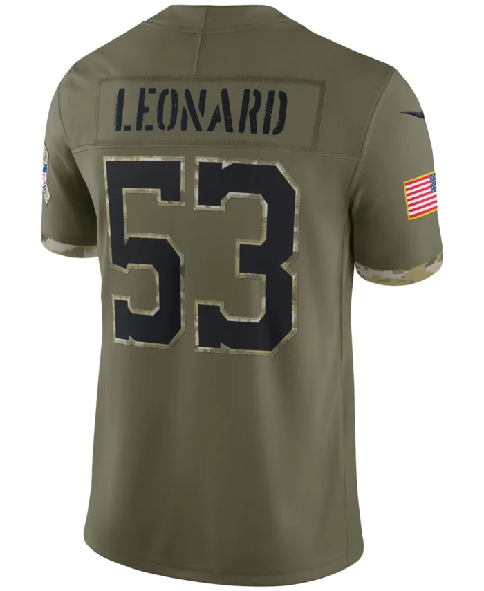 Shaquille Leonard Indianapolis Colts Salute To Service Limited Jersey - Olive