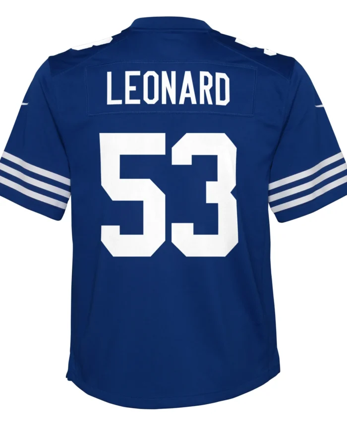 Shaquille Leonard Indianapolis Colts Youth Game Jersey - Royal
In Stock - This item will ship within 2 business days.
