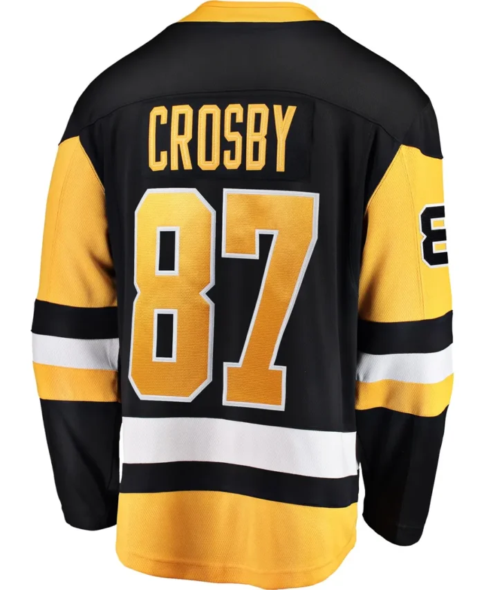 Sidney Crosby Pittsburgh Penguins Fanatics Captain Patch Home Breakaway Jersey - Black