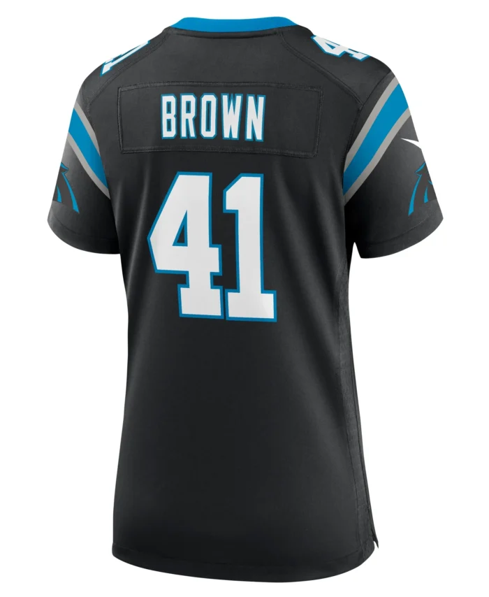 Spencer Brown Carolina Panthers Women's Team Game Jersey - Black