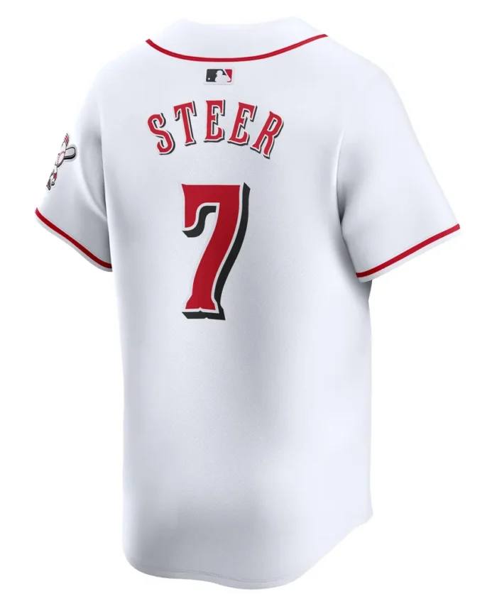 Spencer Steer Cincinnati Reds Home Limited Player Jersey - White