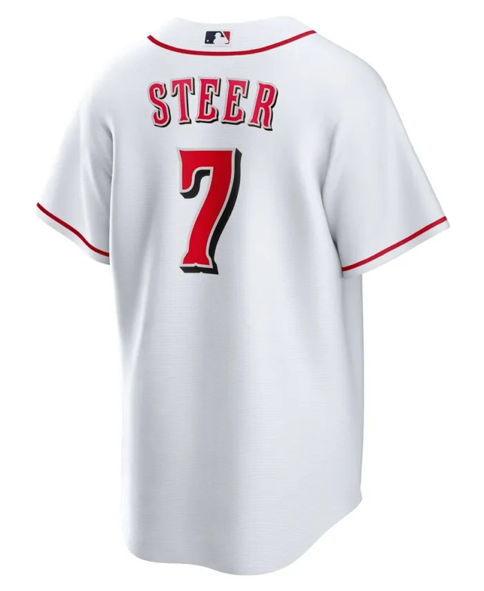 Spencer Steer Cincinnati Reds Home Replica Jersey - White